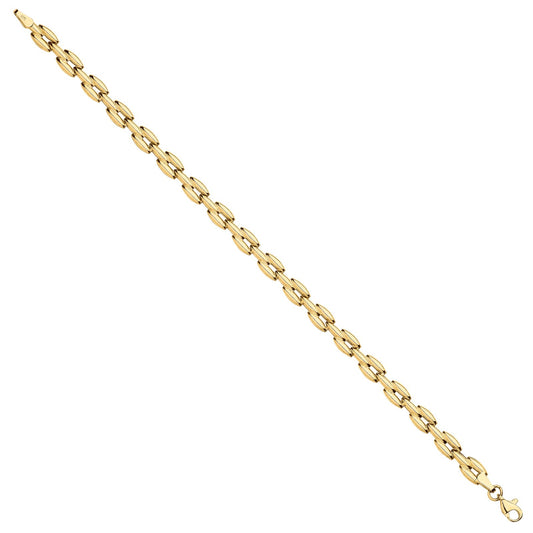 Yellow Gold Panther Link Ladies Bracelet