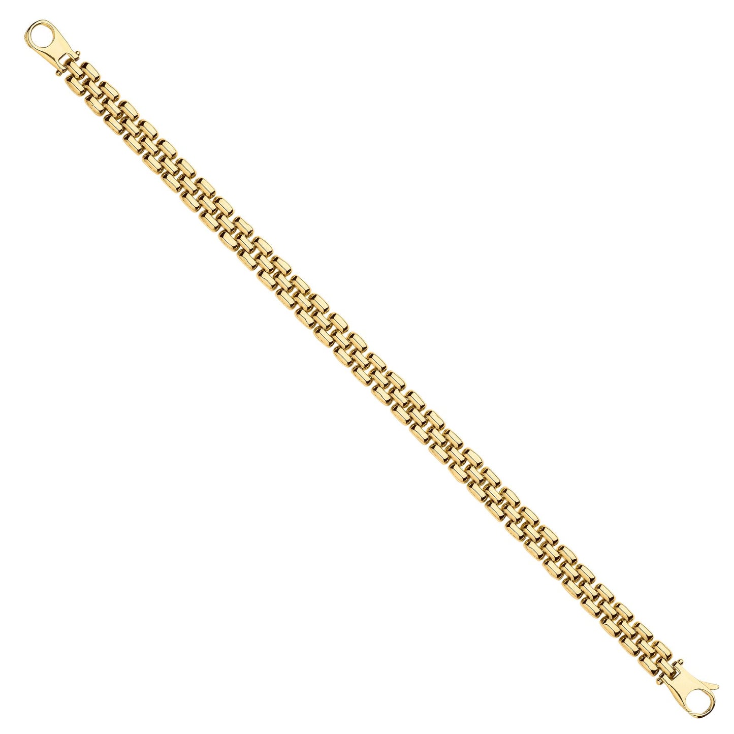 Yellow Gold 6.4mm Panther Link Ladies Bracelet