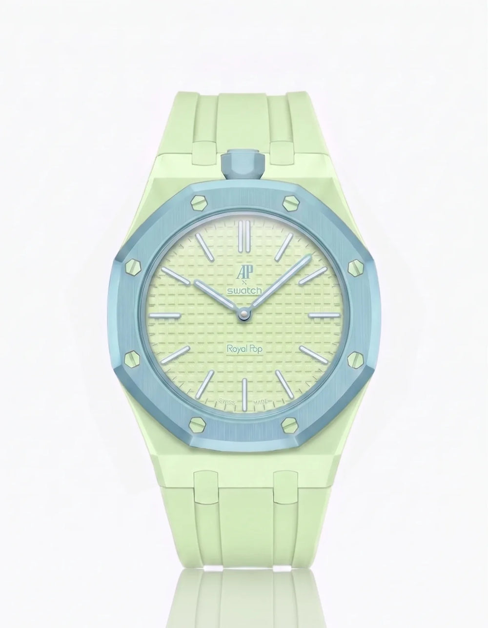 AP Swatch Royal Pop BLAUE ACHT Bio-Ceramic Pocket Watch SSX03L101N Audemars Piguet Collaboration New Unworn