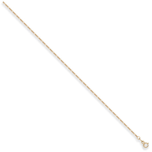 Yellow Gold 1.3mm Figaro Chain