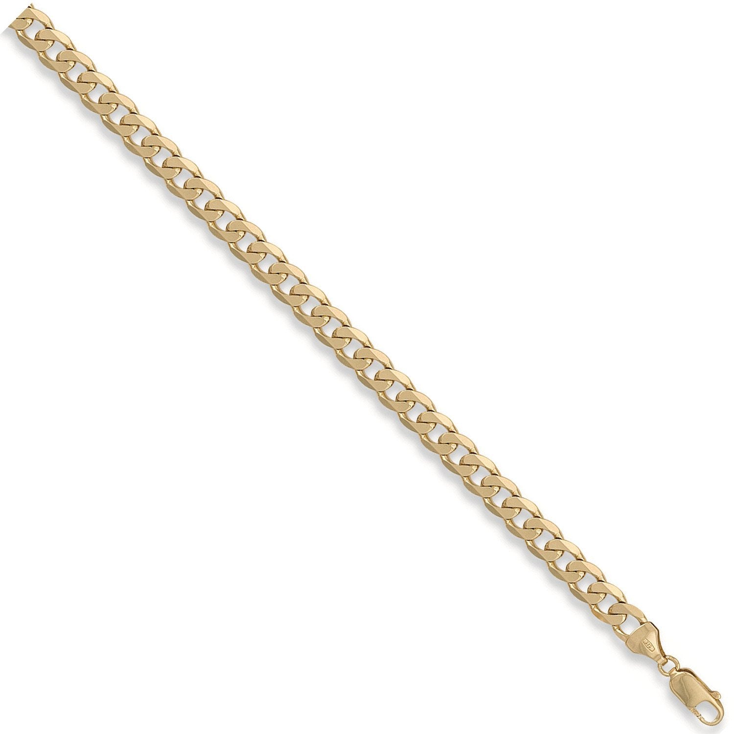 Yellow Gold 7.0mm Curb Chain - Fine Necklace - Certified Authentic - Swiss Made - UK Stock – Luxury Jewellery by Imper