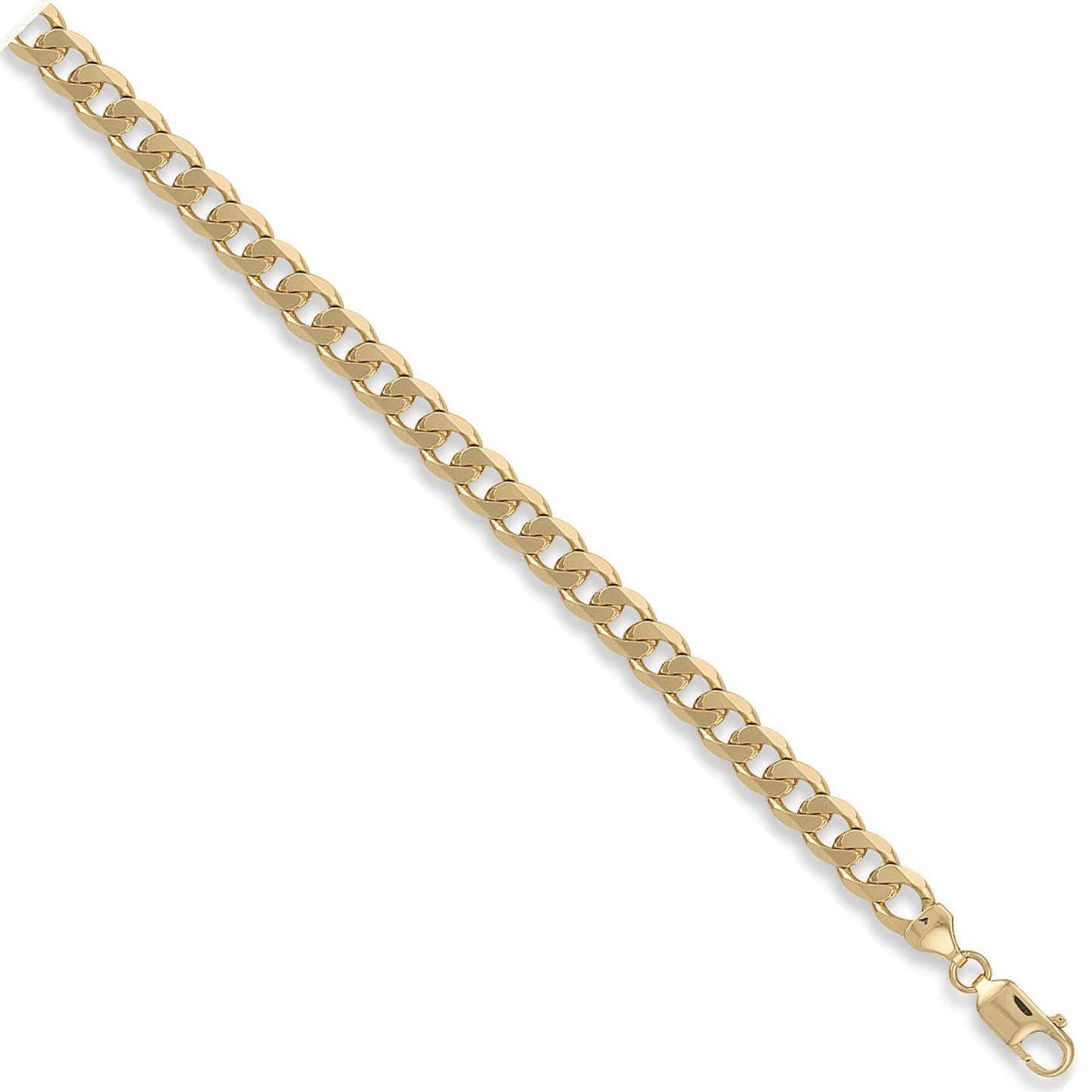 Yellow Gold 8mm Curb Chain - Fine Necklace - Certified Authentic - Swiss Made - UK Stock – Luxury Jewellery by Imperia
