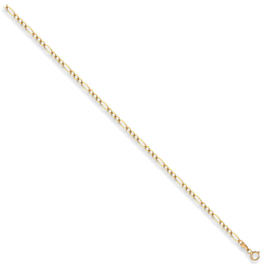 Yellow Gold 2.7mm Economy Figaro Chain