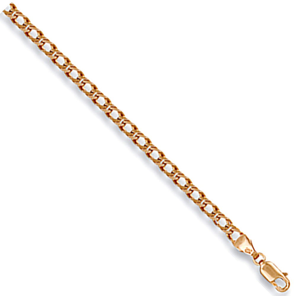Yellow Gold 3.4mm Open Double Curb Chain