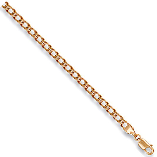 Yellow Gold 3.4mm Open Double Curb Chain