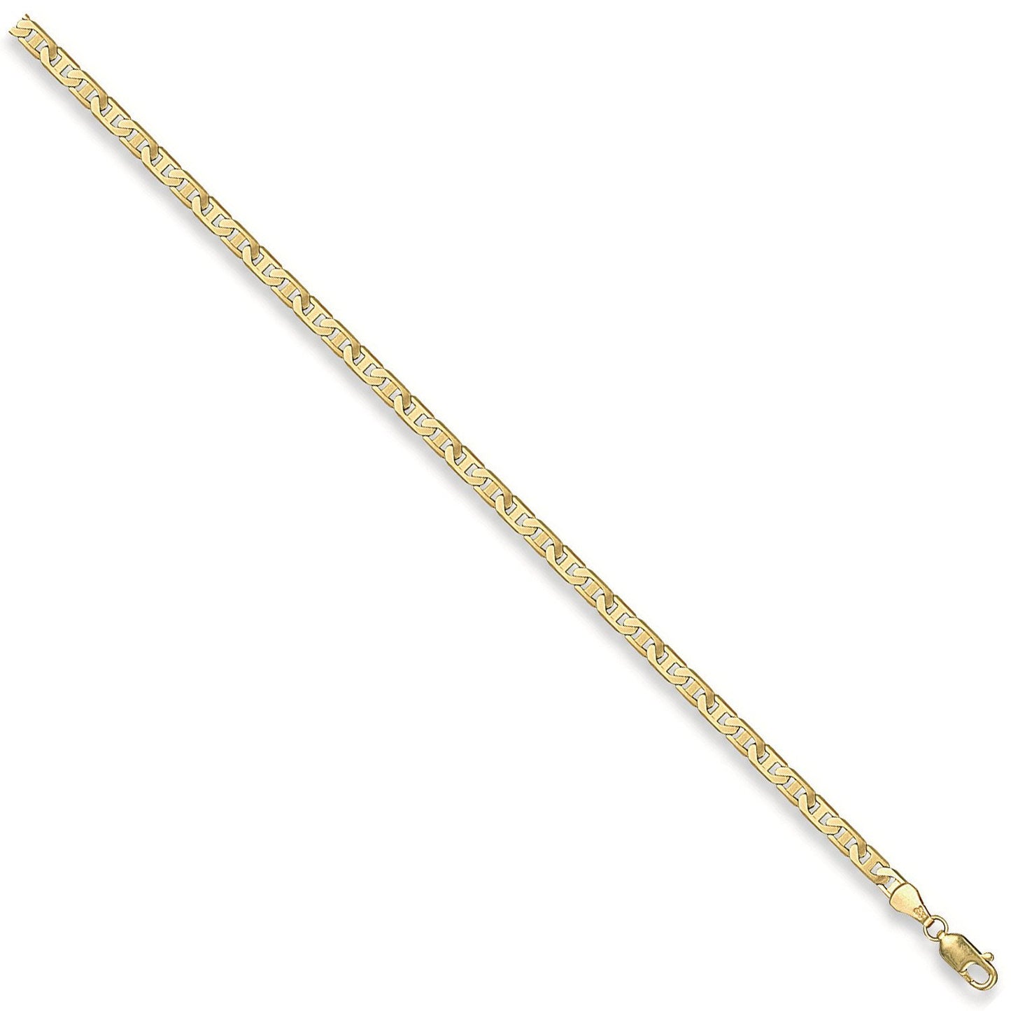 Yellow Gold 3.7mm Flat Anchor Chain