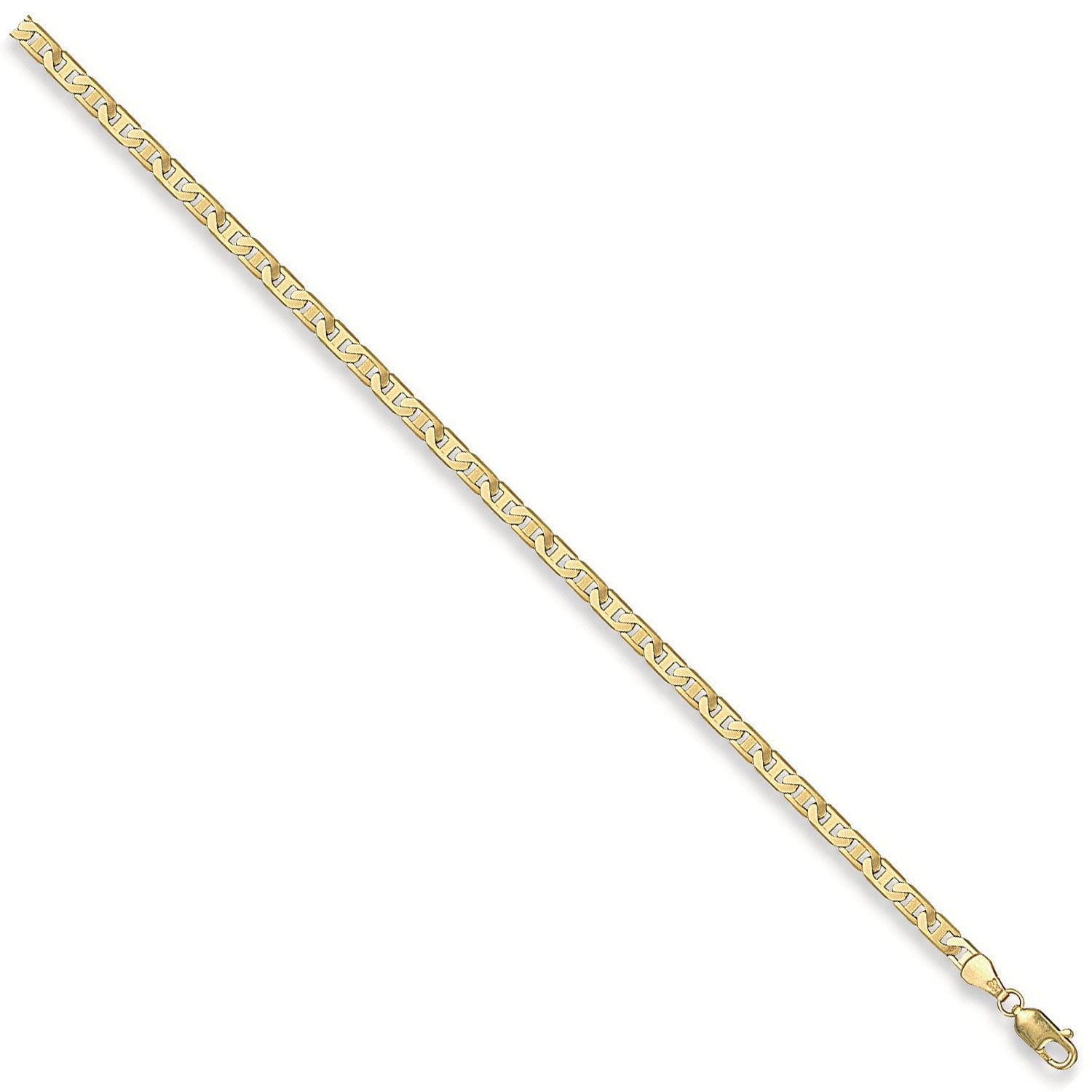 Yellow Gold 3.7mm Flat Anchor Chain