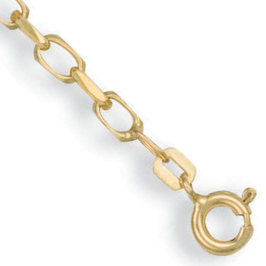 Yellow Gold 2.8mm Diamond Cut Oval Belcher Chain