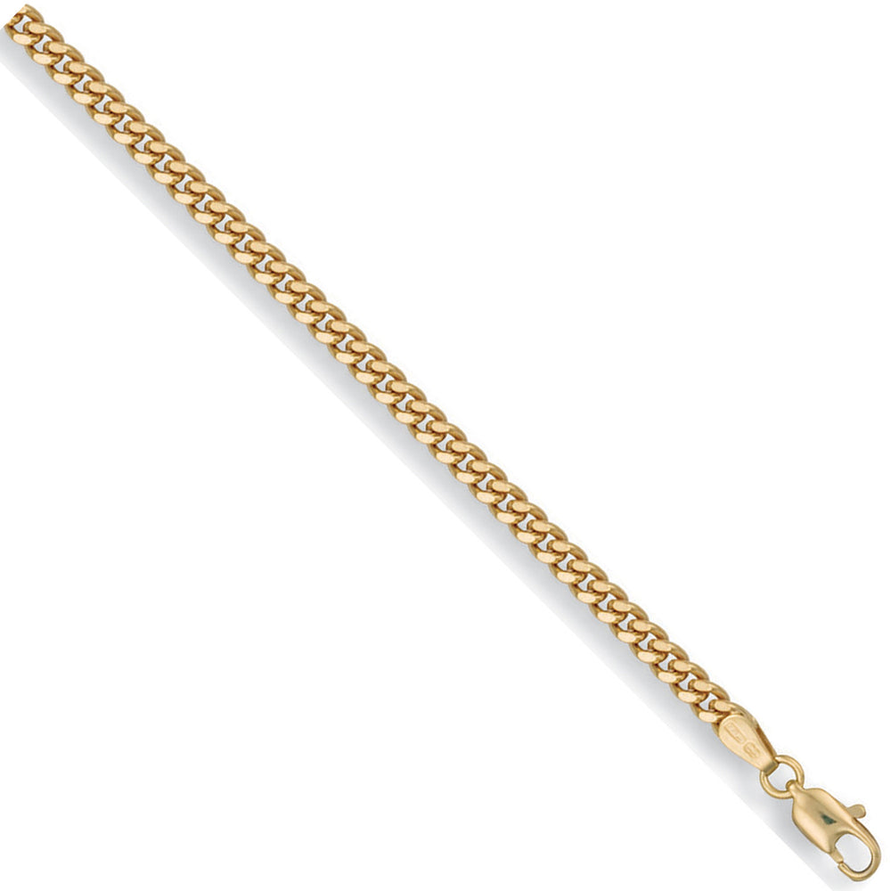 Yellow Gold 3.6mm Traditional Classic Curb Chain – product view