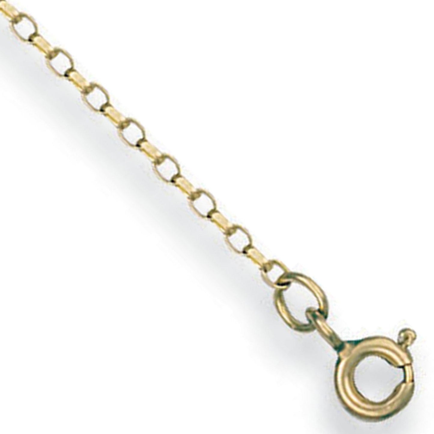 Yellow Gold 1.5mm Open Diamond Cut Oval Belcher Chain
