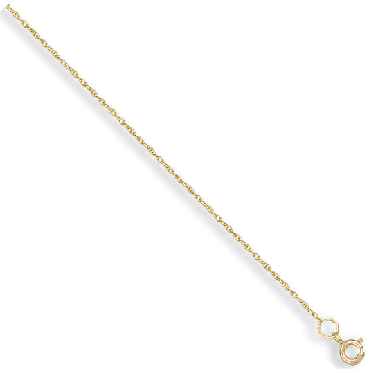 Yellow Gold 1.3mm Prince of Wales Chain