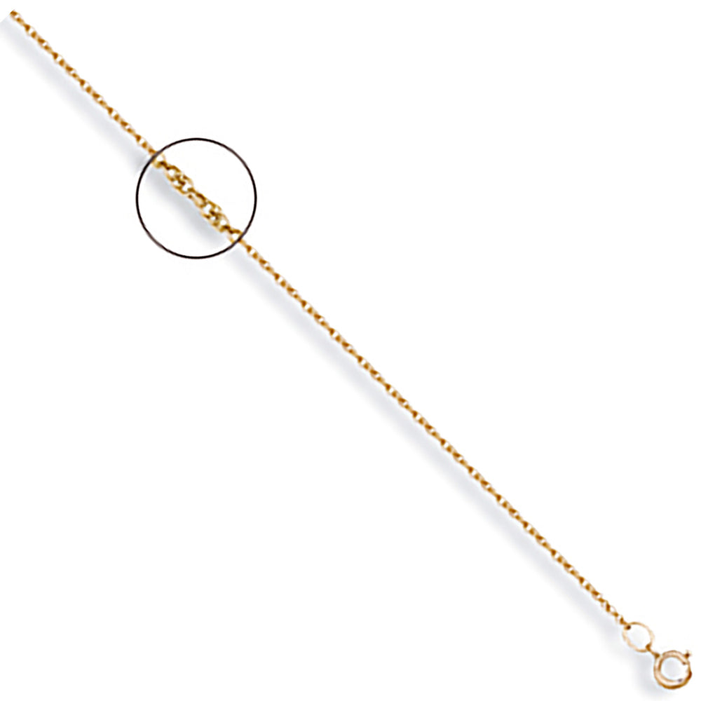Yellow Gold 1.0mm Prince of Wales Chain