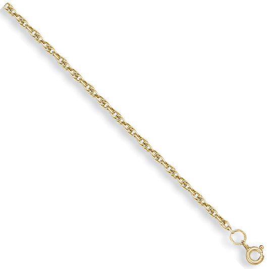 Yellow Gold 2.4mm Prince Of Wales Chain