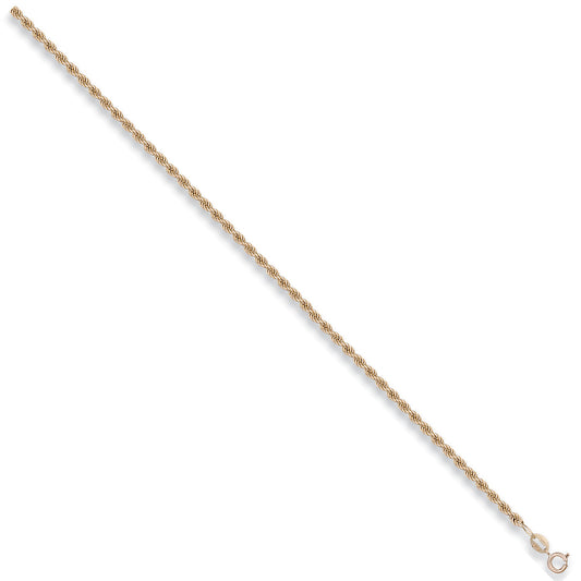 Yellow Gold 2.7mm Hollow Rope Chain