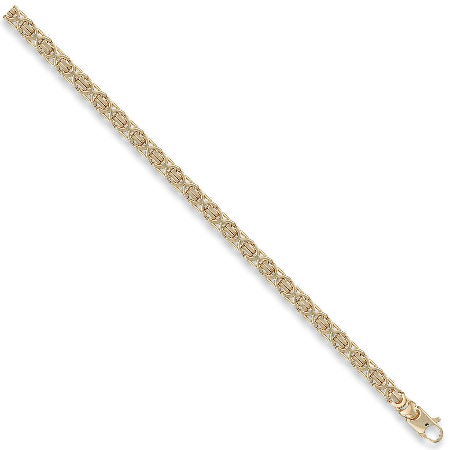 Yellow Gold 6mm Flat Byzantine Chain