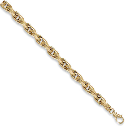 Yellow Gold 8.5mm Hollow Prince Of Wales Chain
