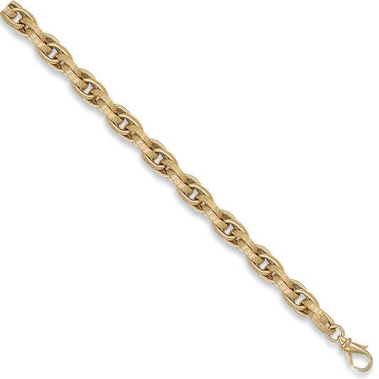 Yellow Gold 8.5mm Hollow Prince of Wales Chain