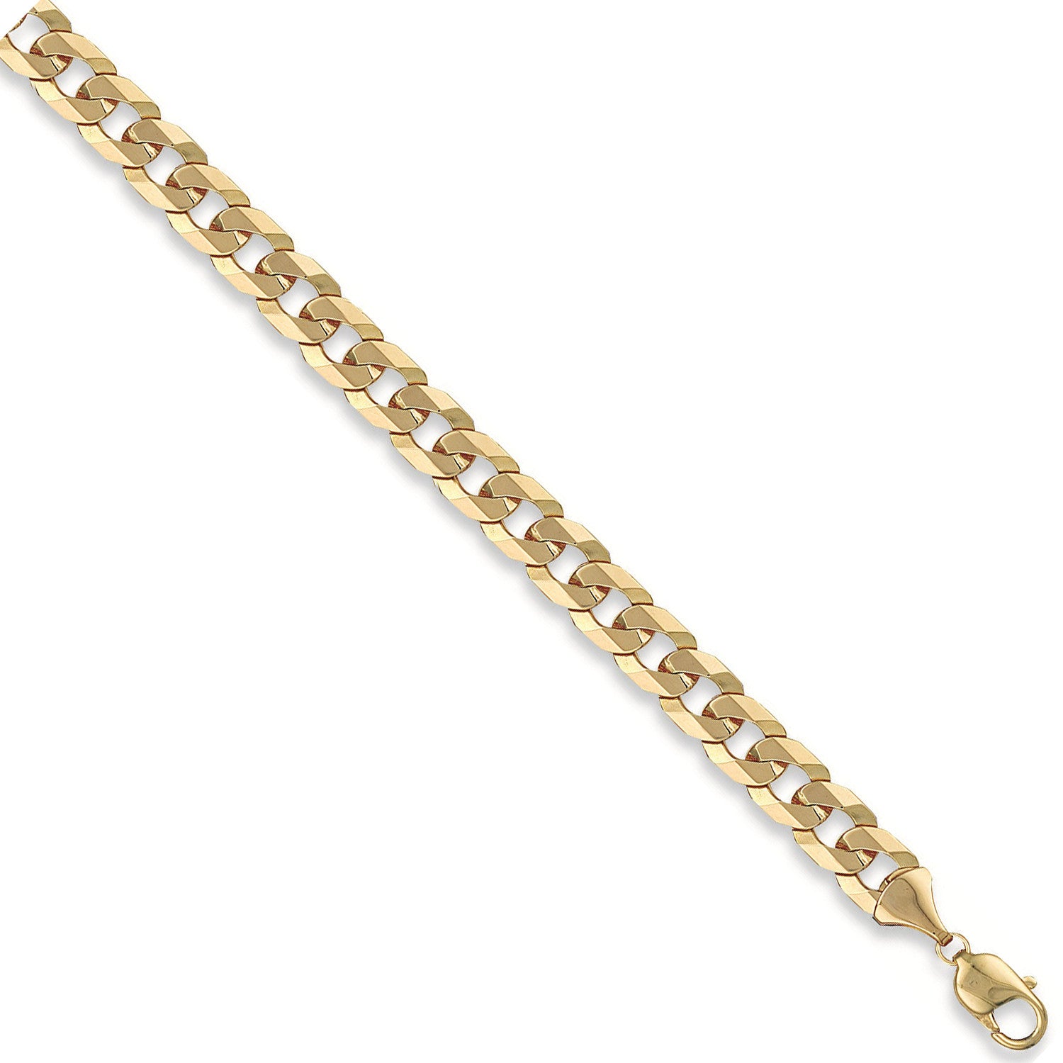 Yellow Gold 10mm Flat Curb Chain