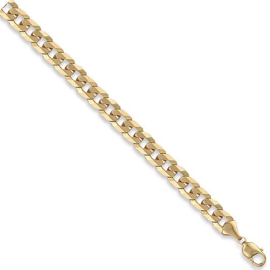 Yellow Gold 10mm Flat Curb Chain