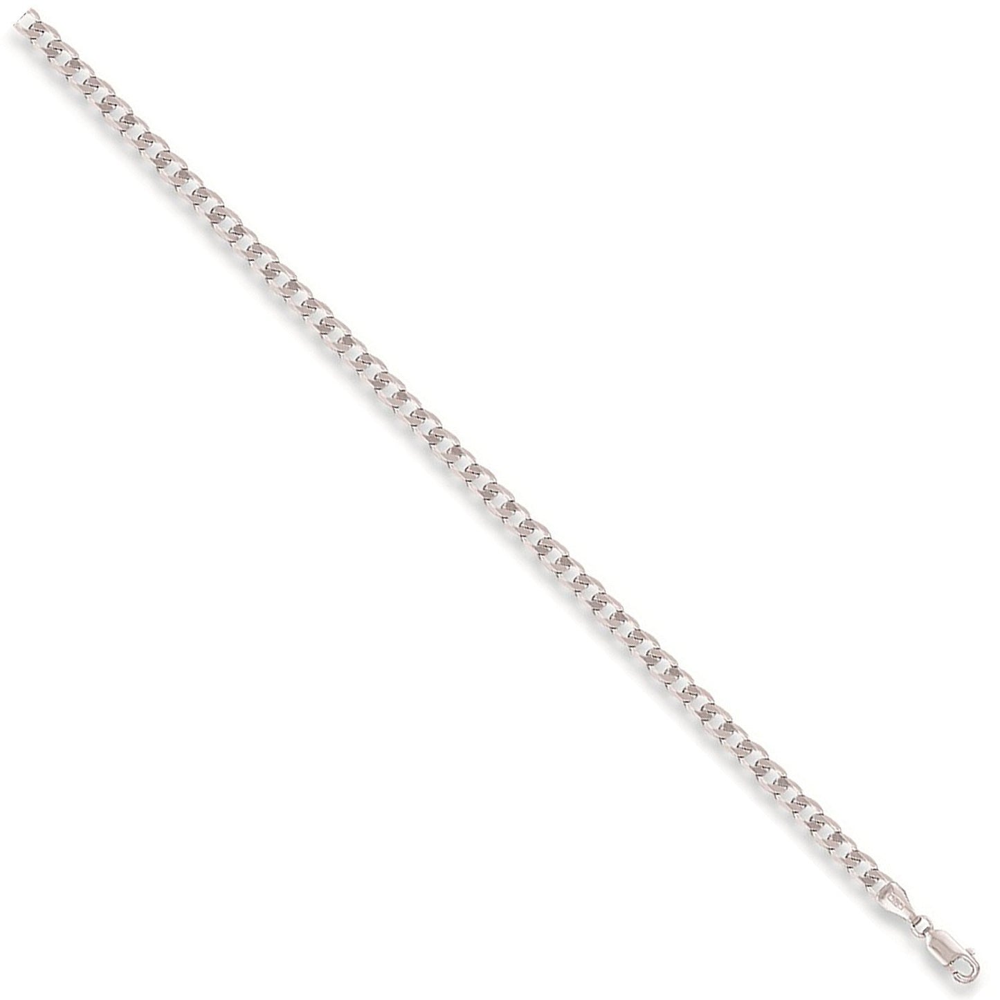 White Gold 3.8mm Curb Chain