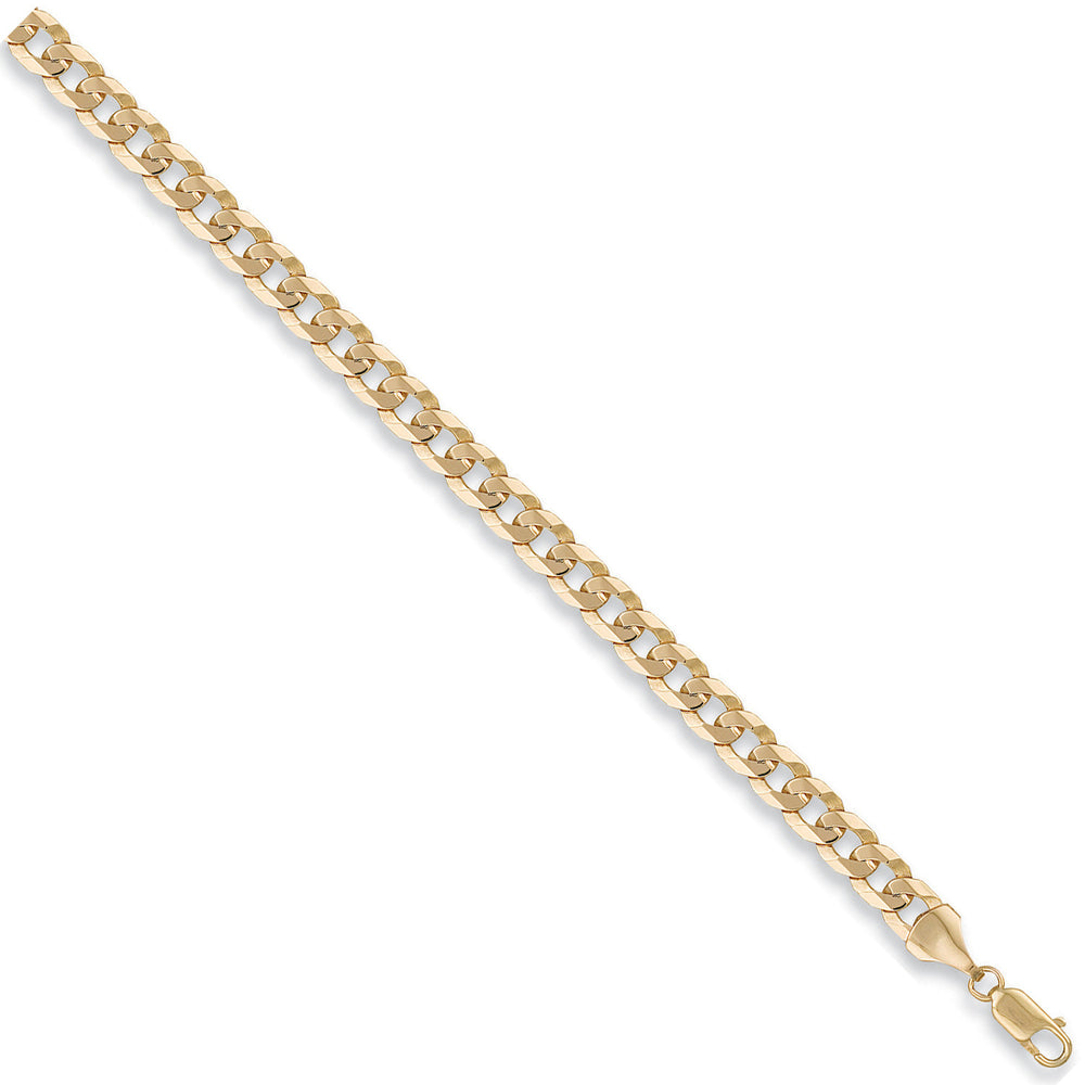 Yellow Gold 6.7mm Flat Curb Chain