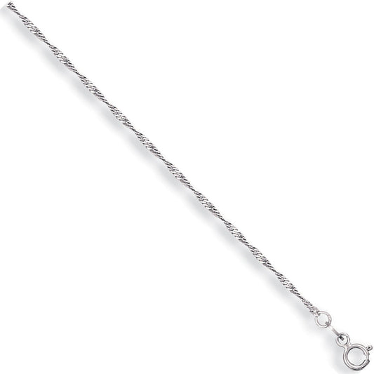White Gold 1.6mm Singapore Chain