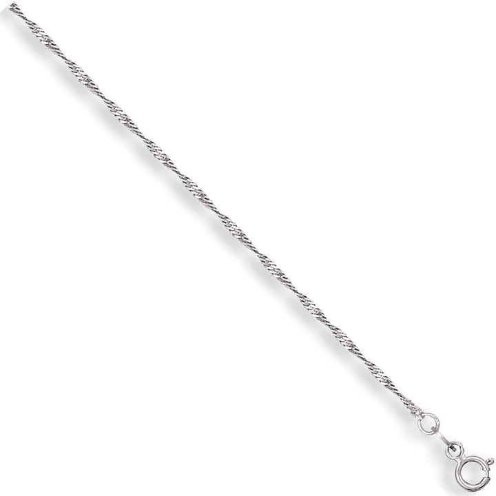 White Gold 1.6mm Singapore Chain