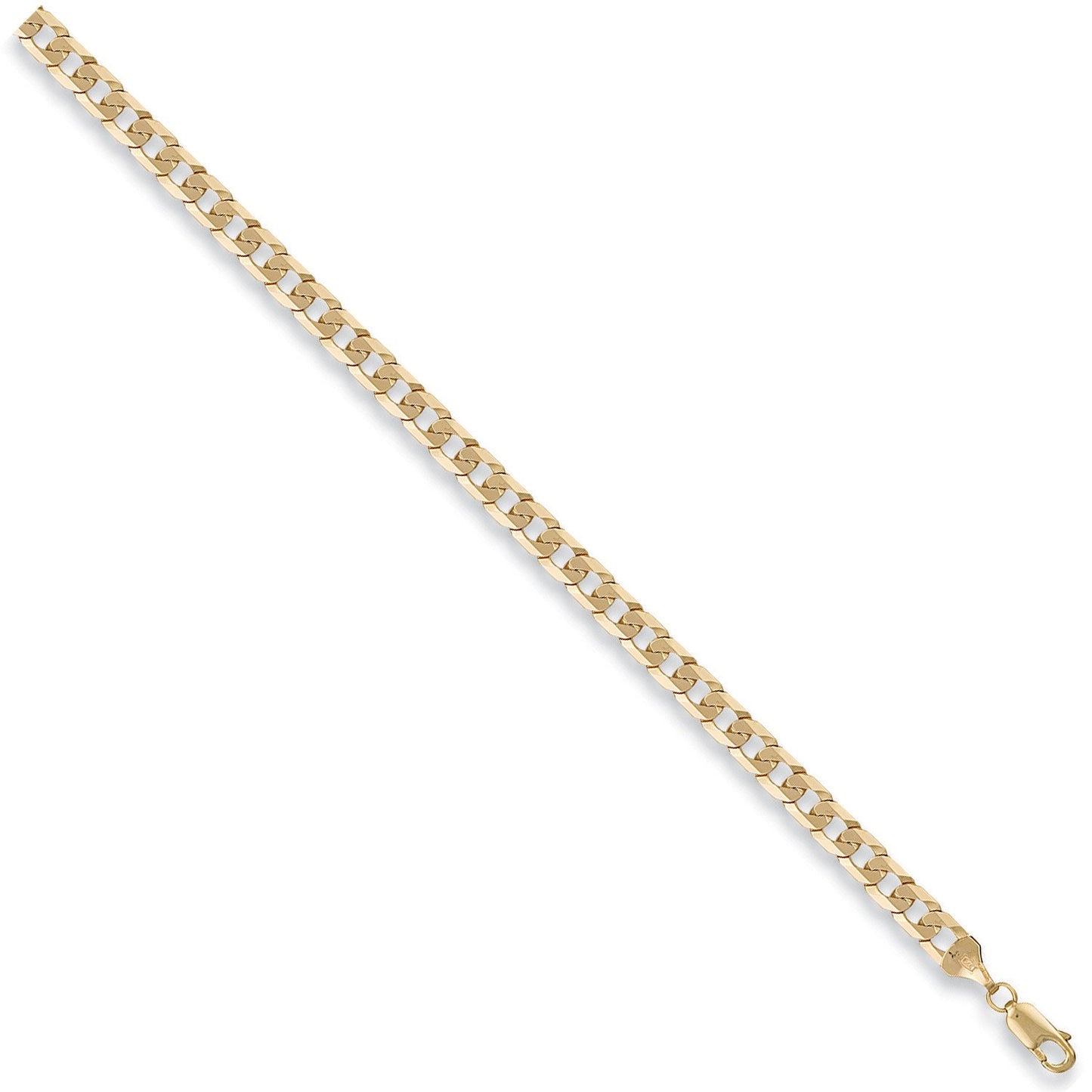 Yellow Gold 5.5mm Flat Curb Chain