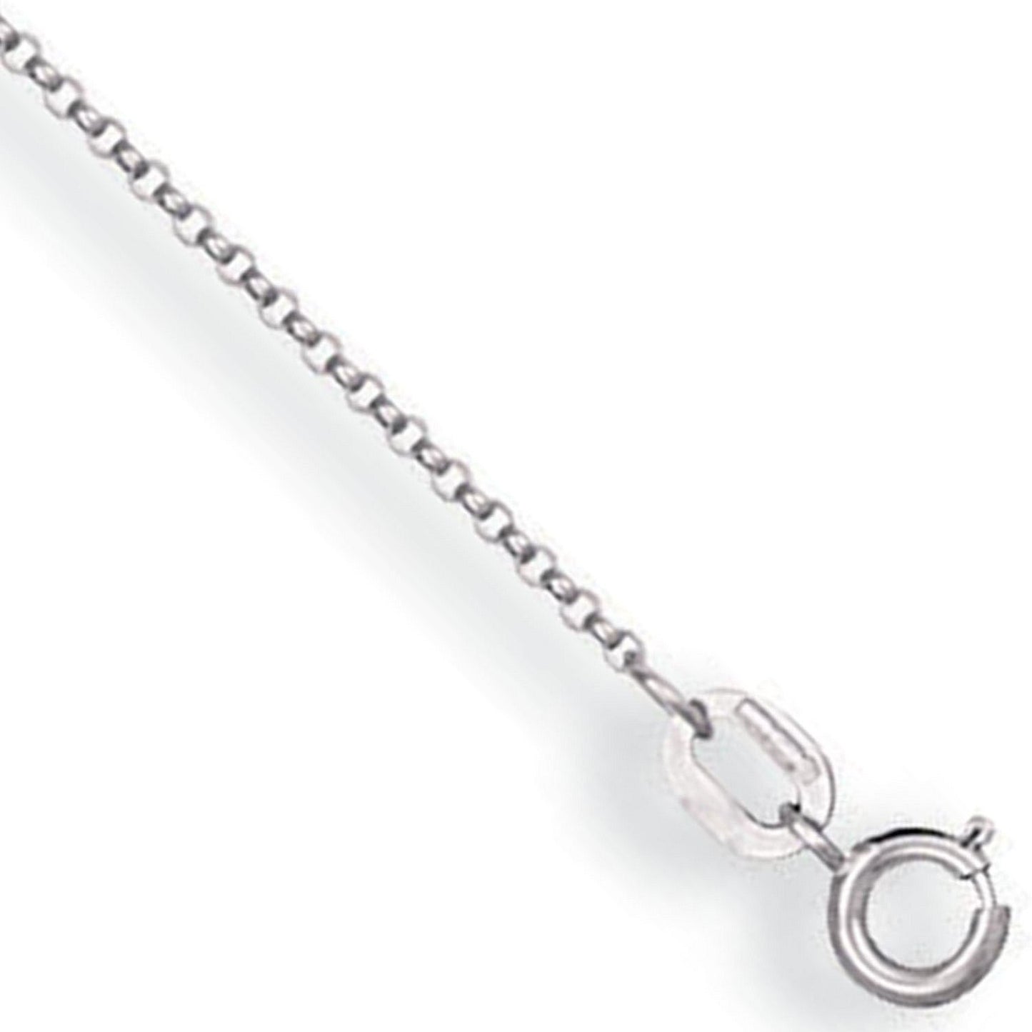 White Gold 1.1mm Micro Belcher Chain