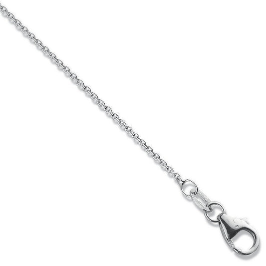 18ct White Gold 1.1mm Rolo Chain