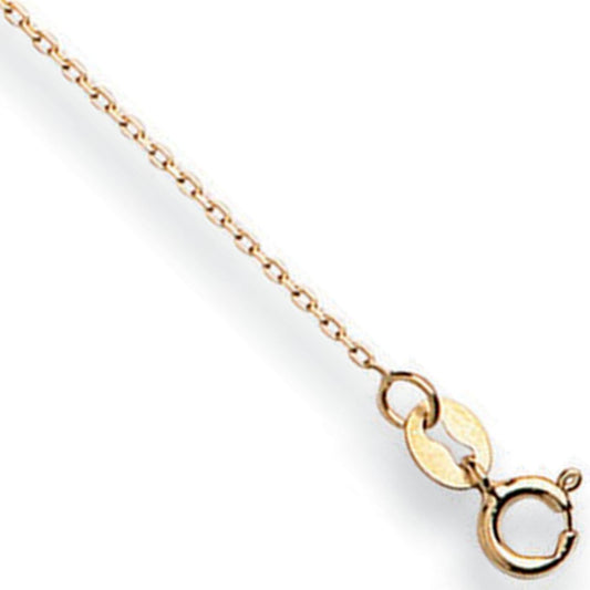 Yellow Gold 0.8mm Diamond Cut Trace Chain