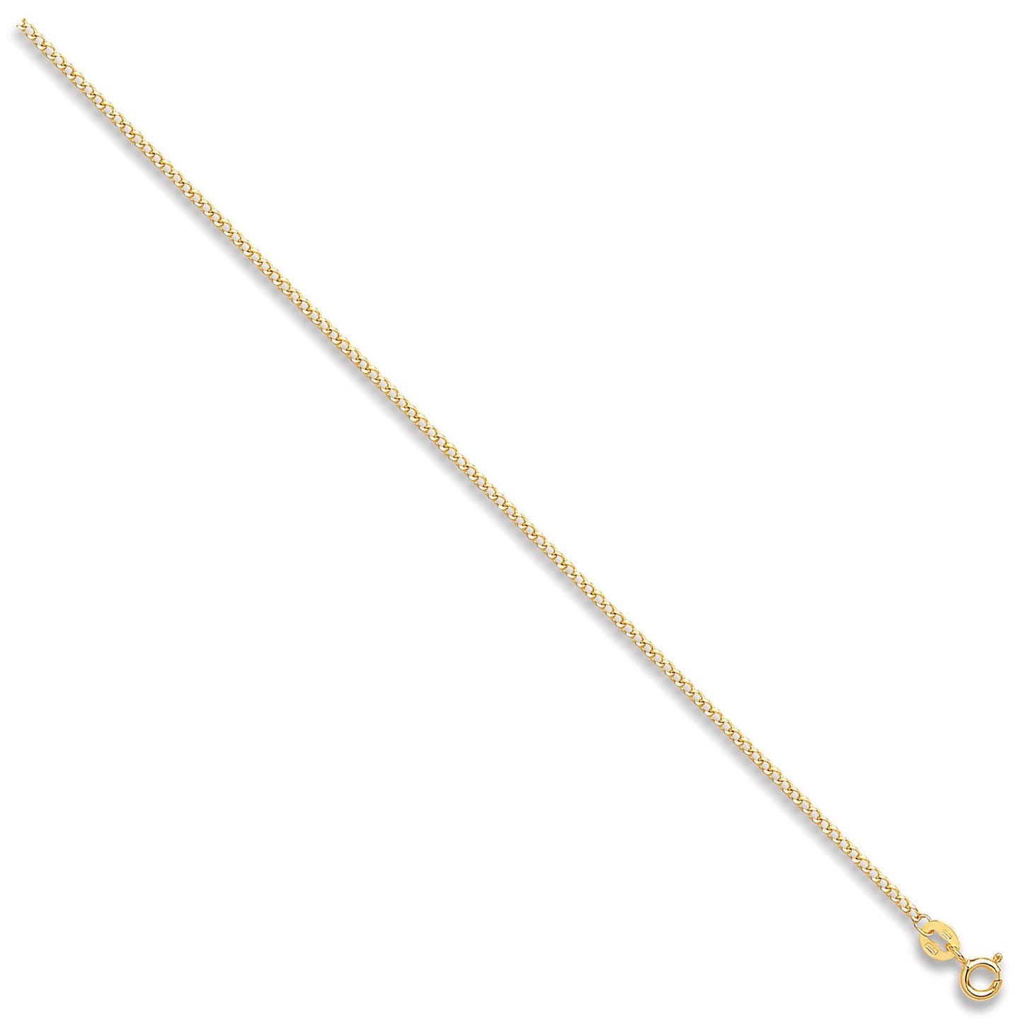 Yellow Gold 1.5mm Classic Hollow Curb Chain