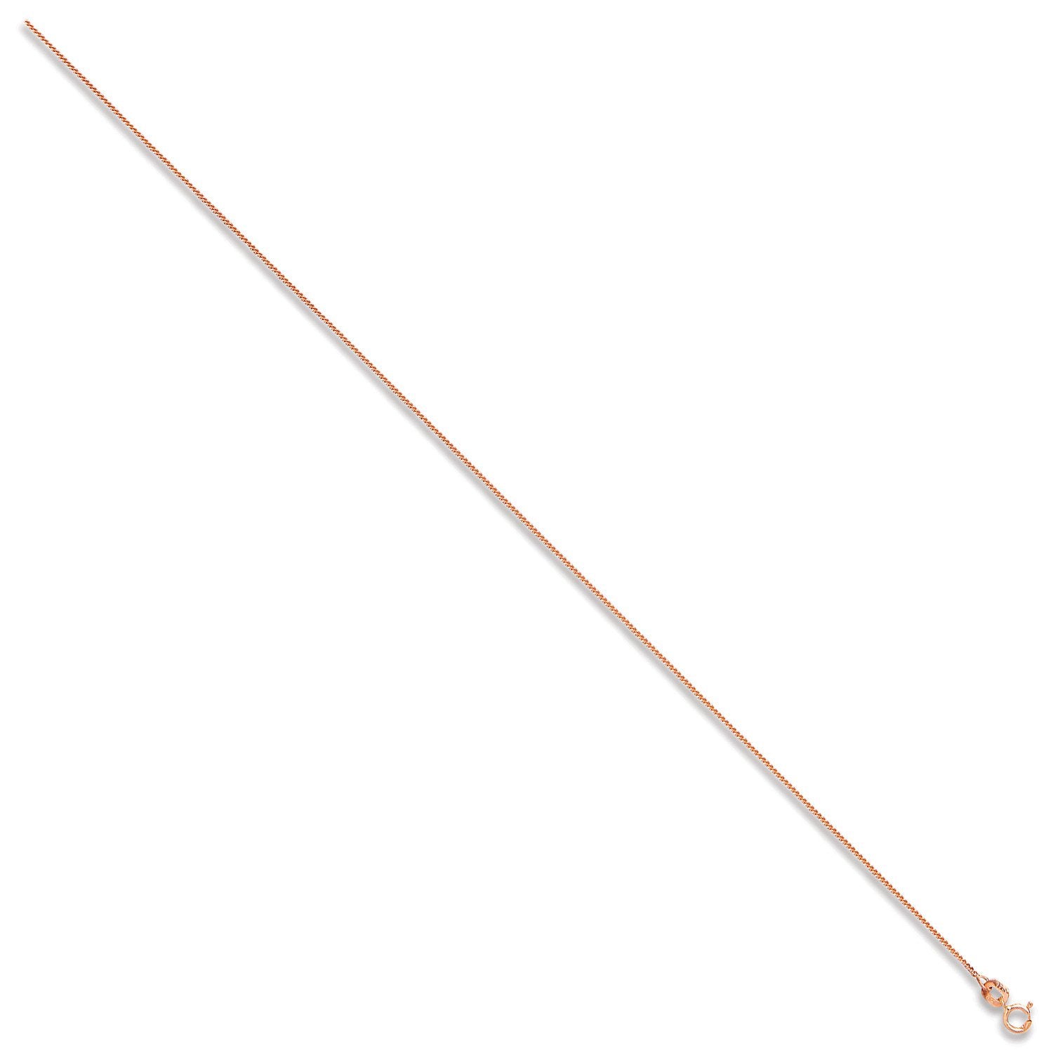 Rose Gold 1.0mm Classic Curb Chain - Fine Necklace - Certified Authentic - Swiss Made – Luxury Jewellery by Imperial T