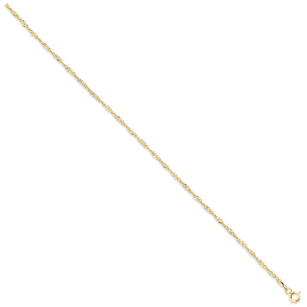Yellow Gold 1.9mm Hollow Singapore Chain