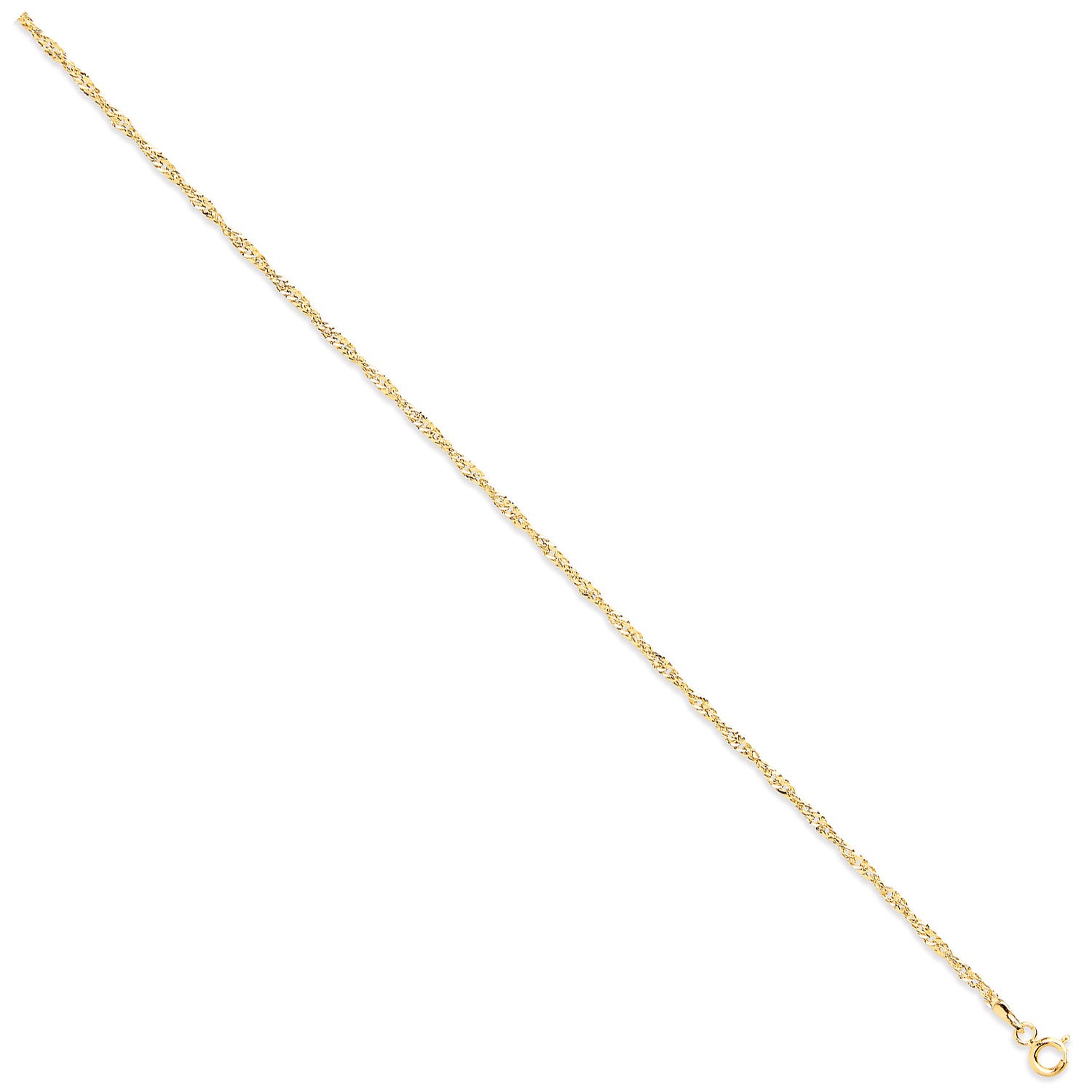 Yellow Gold 1.9mm Hollow Singapore Chain