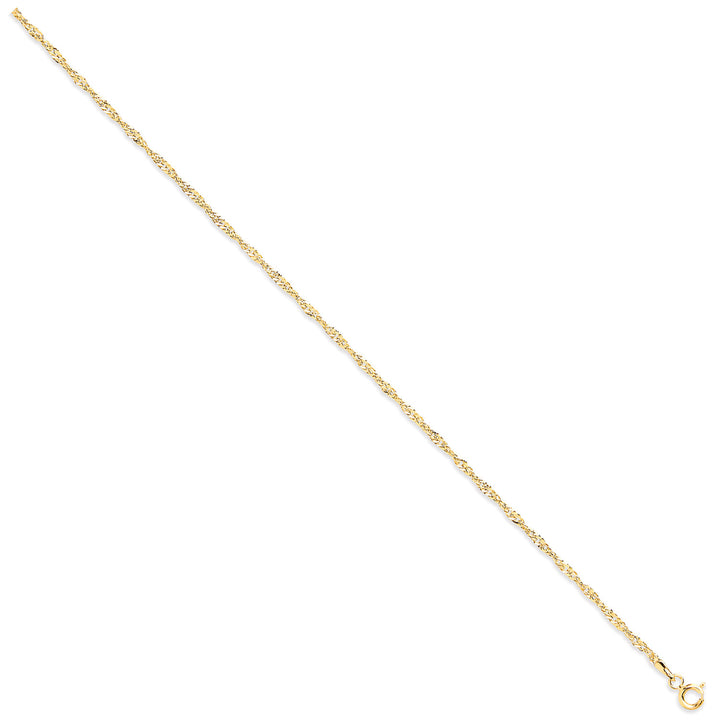 Yellow Gold 1.9mm Hollow Singapore Chain