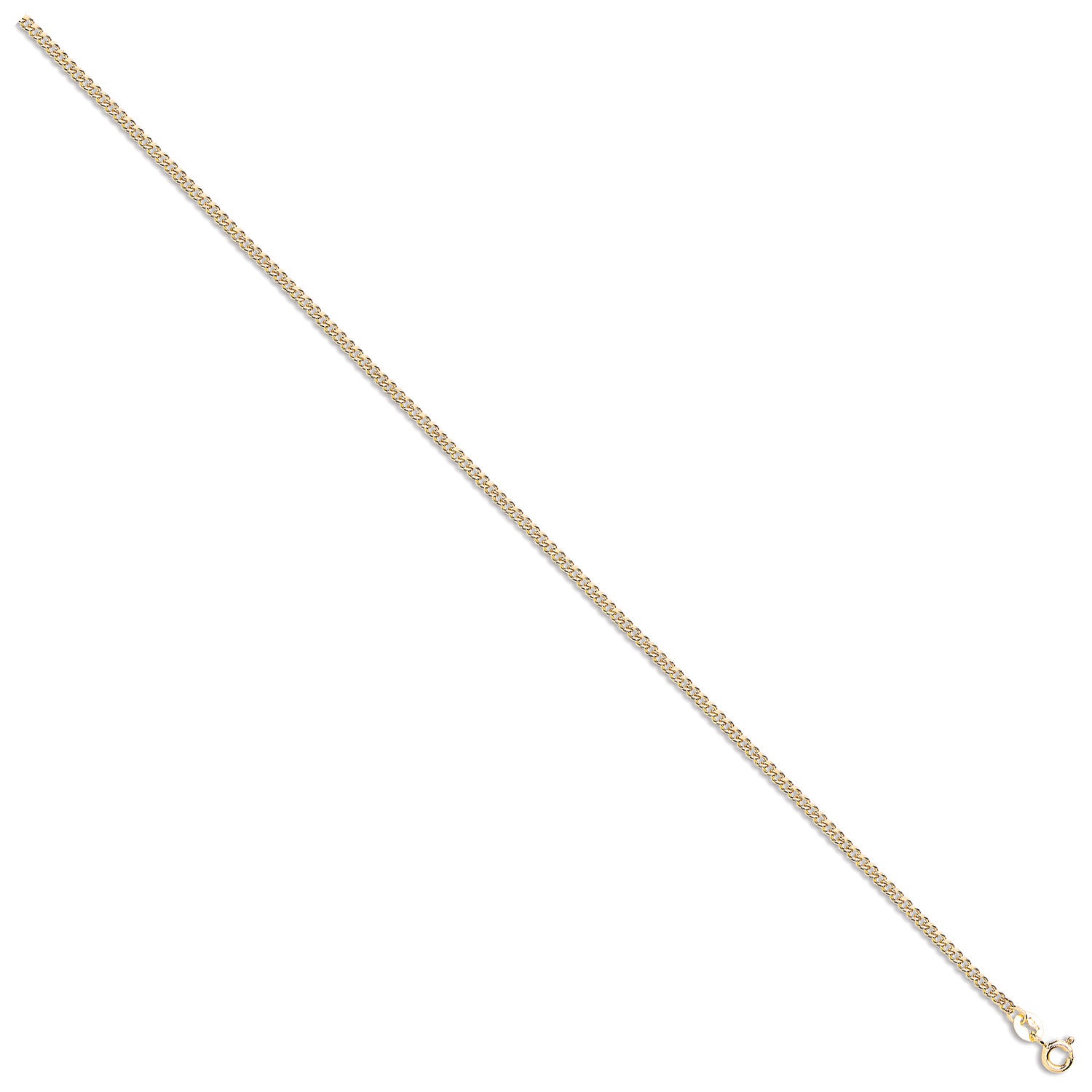 Yellow Gold 2.2mm Classic Hollow Curb Chain
