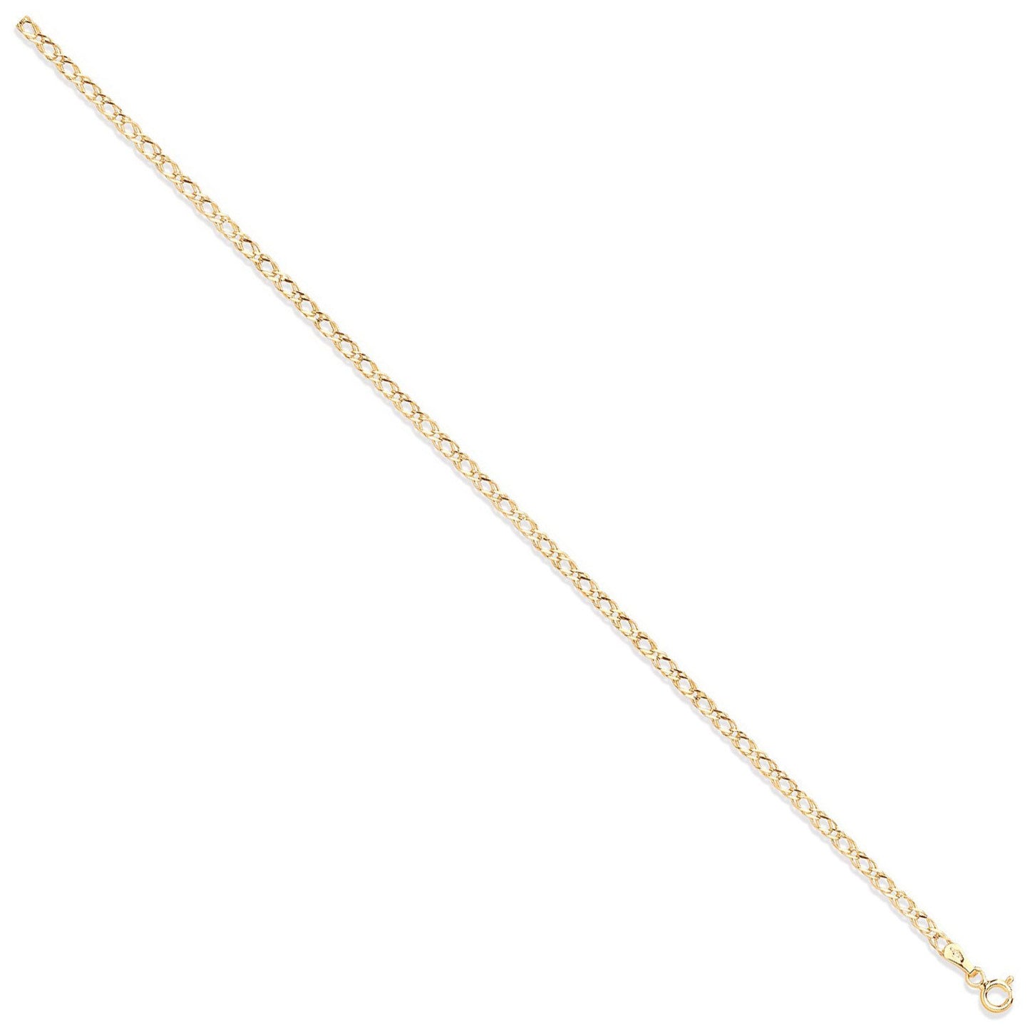 Yellow Gold 2.6mm Hollow Double Curb Chain