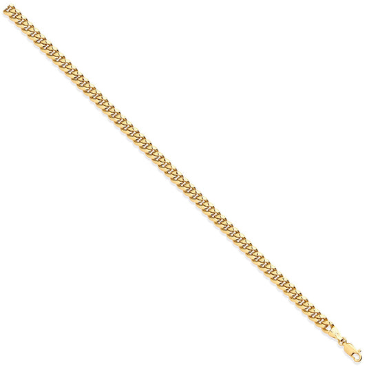 Yellow Gold 5.4mm Hollow Domed Curb Chain