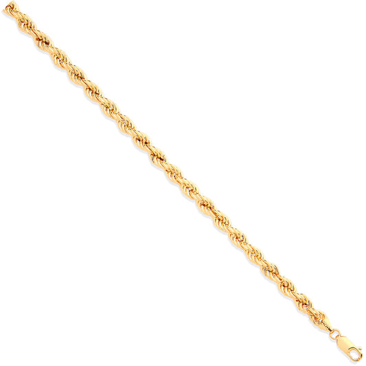 Yellow Gold 6.3mm Hollow Rope Chain