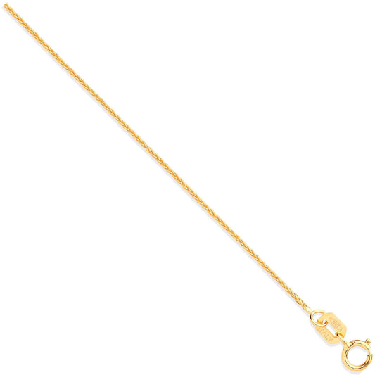 Yellow Gold 0.8mm Spiga Chain