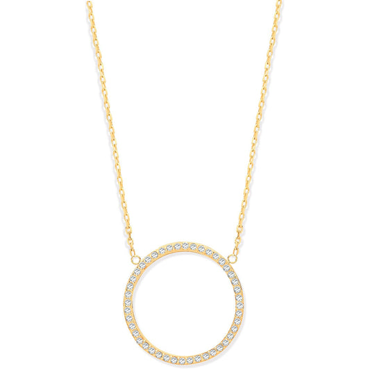 9ct Yellow Gold Circle of Life Cubic Zirconia Pendant 17" + 2" Chain - Fine Necklace – Luxury Jewellery by Imperial Ti