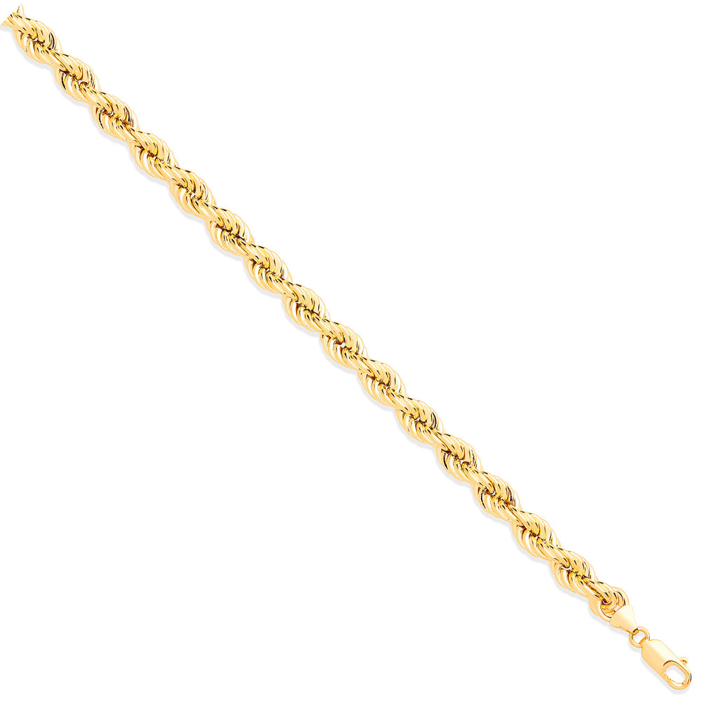 Yellow Gold 9.0mm Hollow Rope Chain