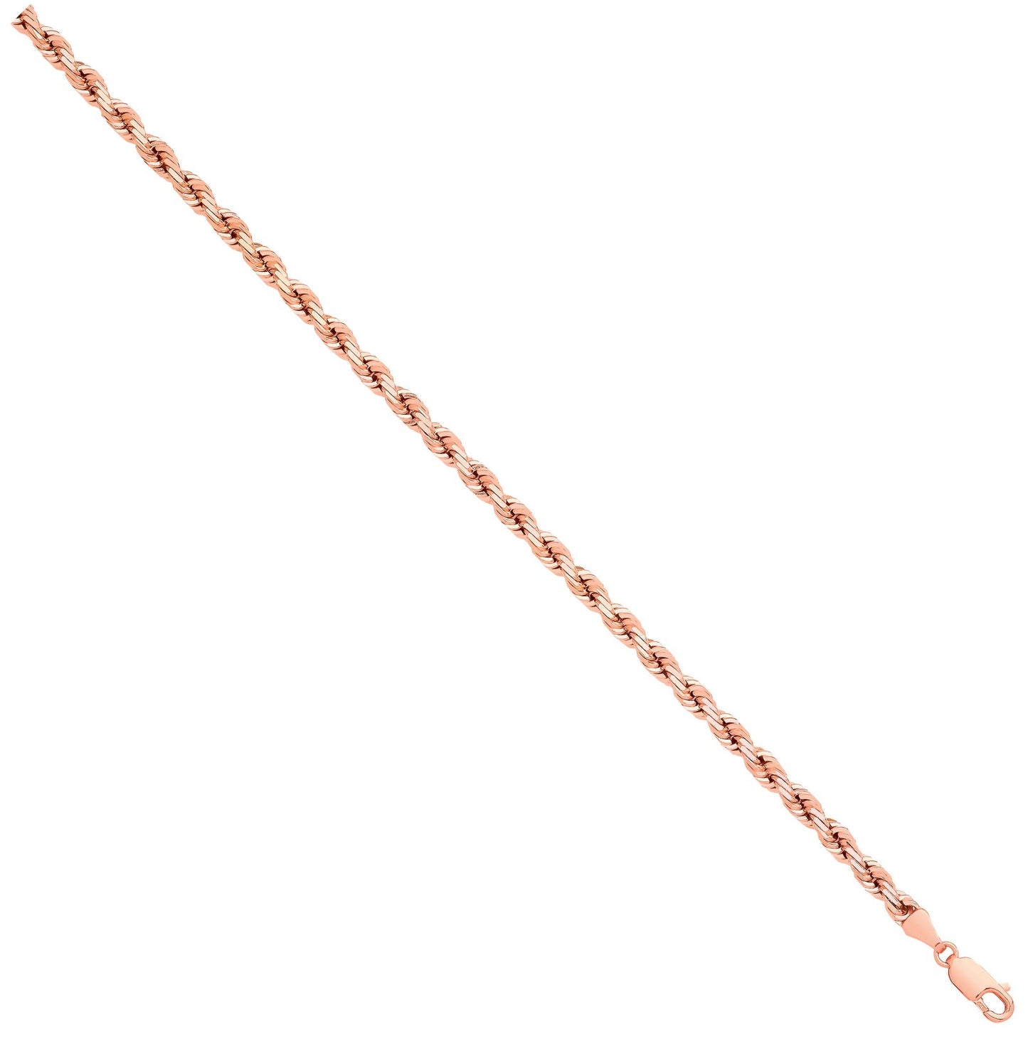 Rose Gold Solid D/C 4.2mm Rope Chain - Fine Necklace - Certified Authentic - Swiss Made – Luxury Jewellery by Imperial