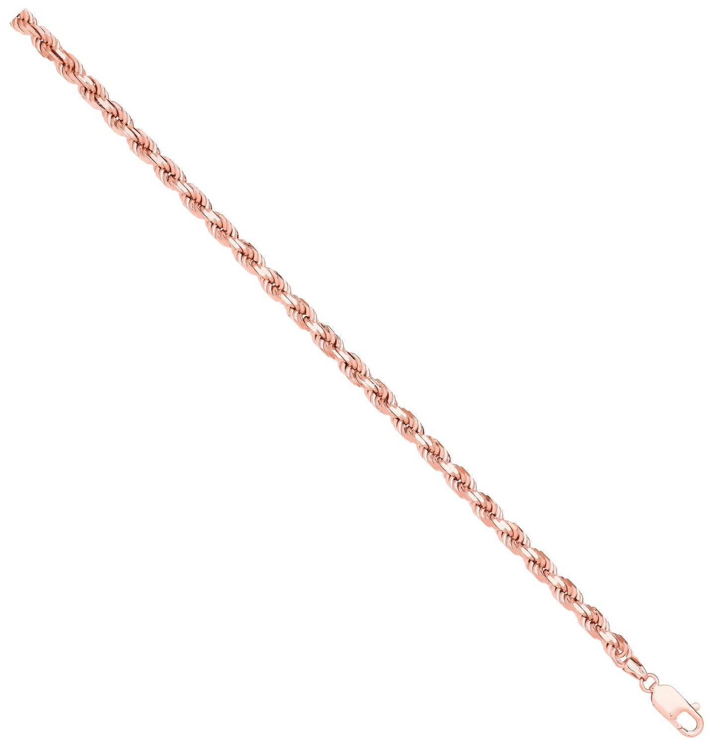 Rose Gold D/C 5.2mm Solid Rope Chain - Fine Necklace - Certified Authentic - Swiss Made – Luxury Jewellery by Imperial