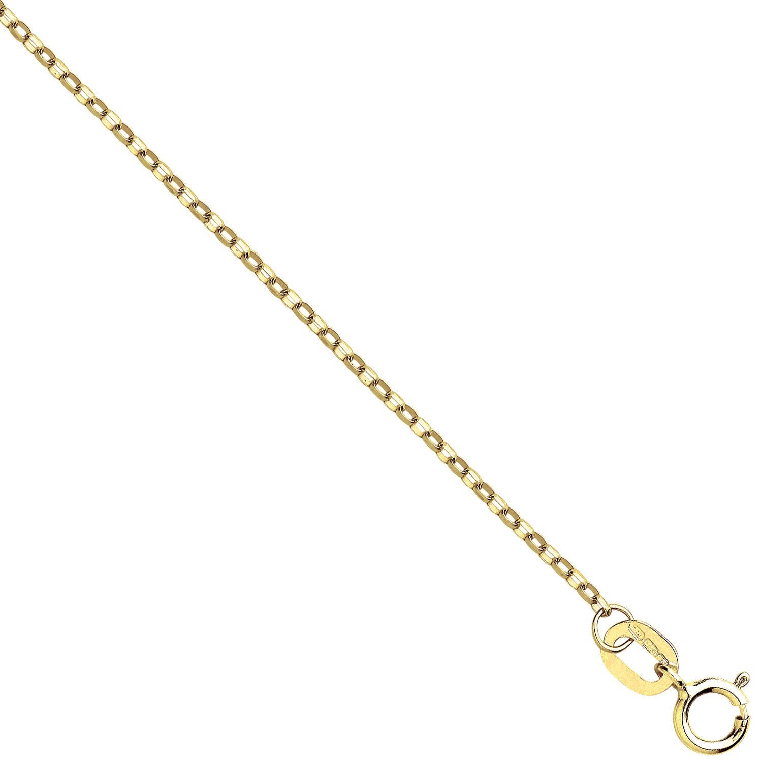 Yellow Gold 0.9mm Diamond Cut Trace Chain - Fine Necklace - Certified Authentic - Swiss Made – Luxury Jewellery by Imp