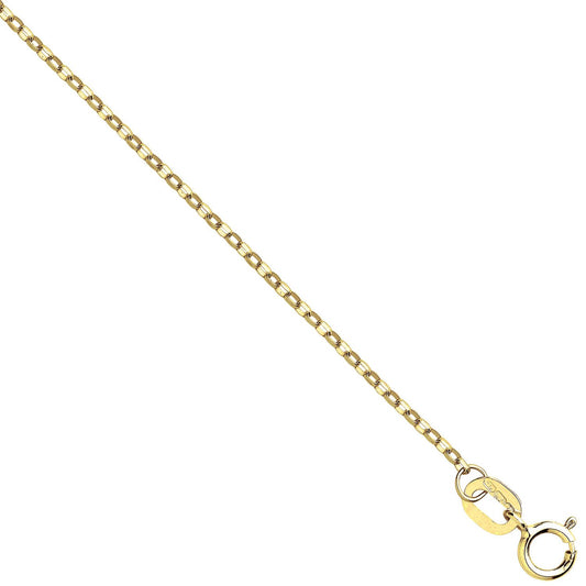Yellow Gold 0.9mm Diamond Cut Trace Chain - Fine Necklace - Certified Authentic - Swiss Made – Luxury Jewellery by Imp