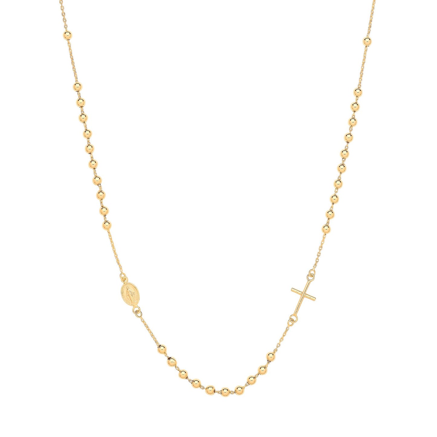 Yellow Gold Rosary Beads 18" (46cm)