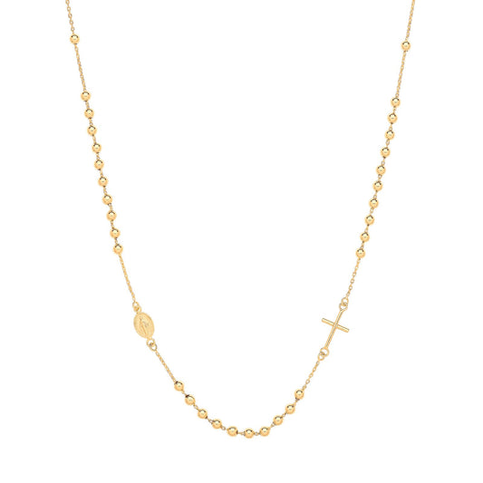 Yellow Gold Rosary Beads 18" (46cm)