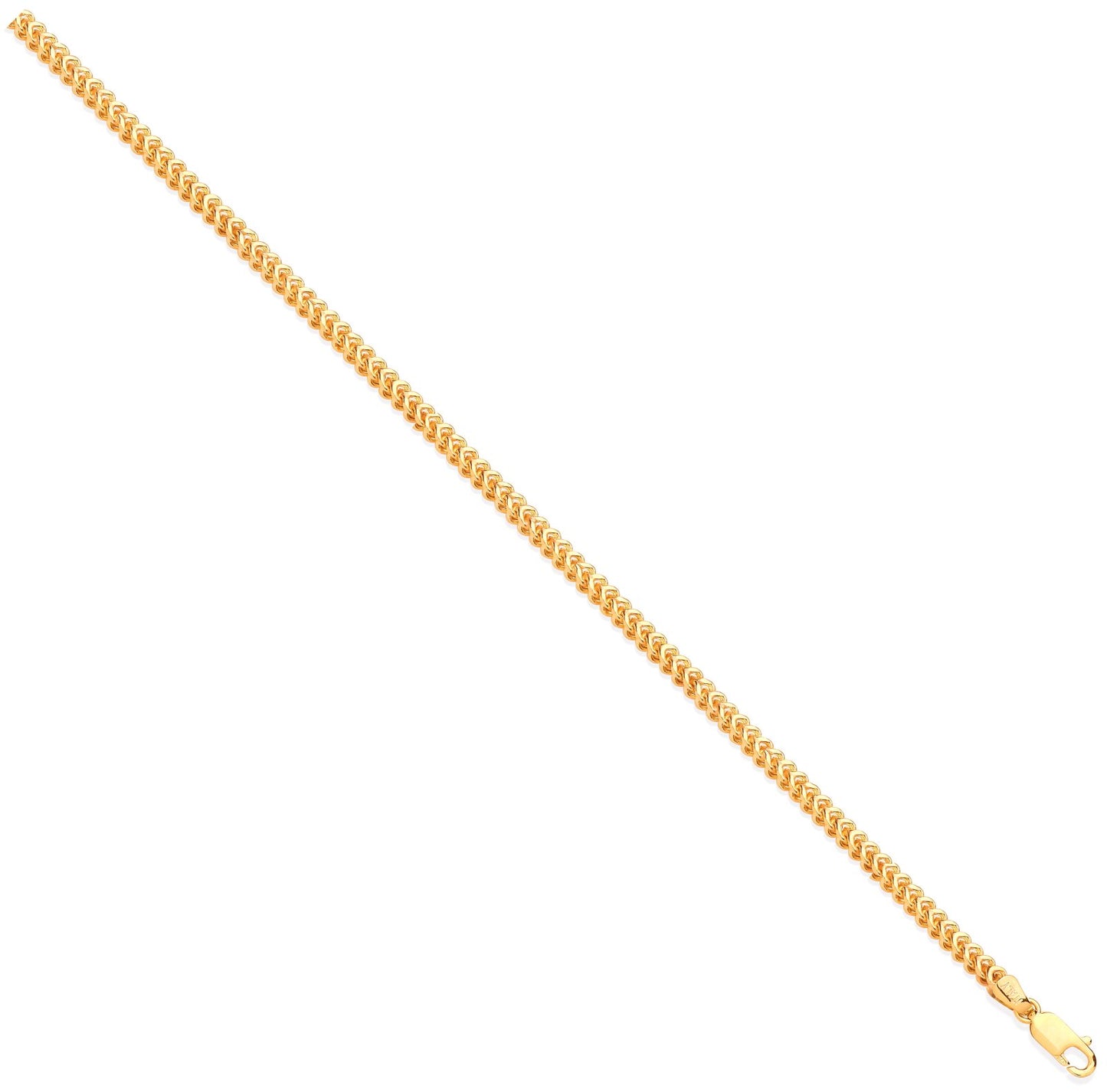 Yellow Gold Franco 4mm Hollow Chain